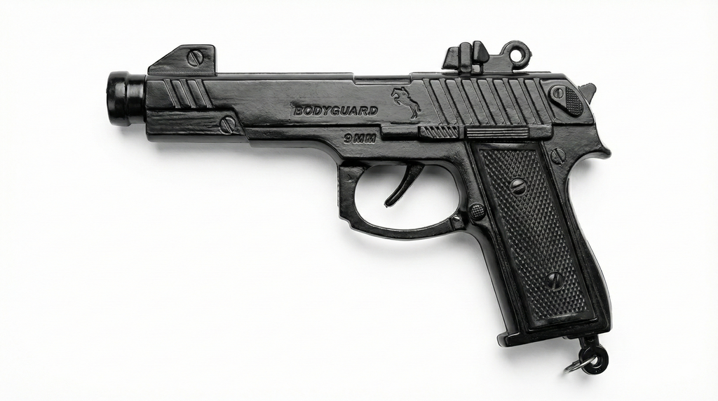 Bodyguard Metal Sound Gun | Heavy Cork Toy Pistol with Cover