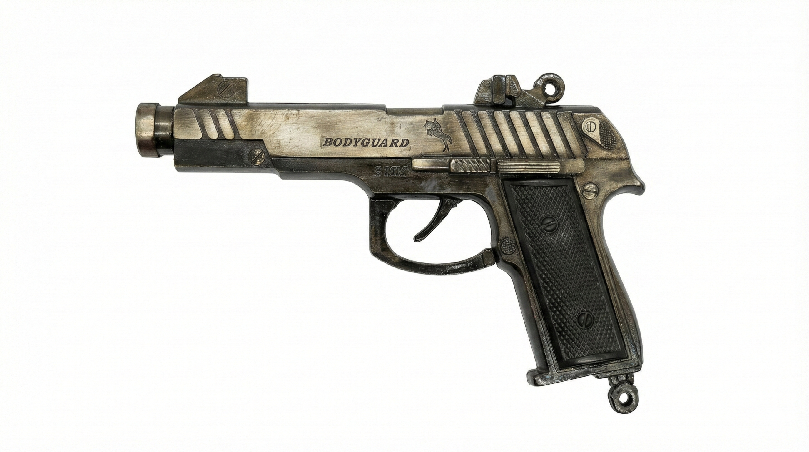 Bodyguard Metal Sound Gun | Heavy Cork Toy Pistol with Cover