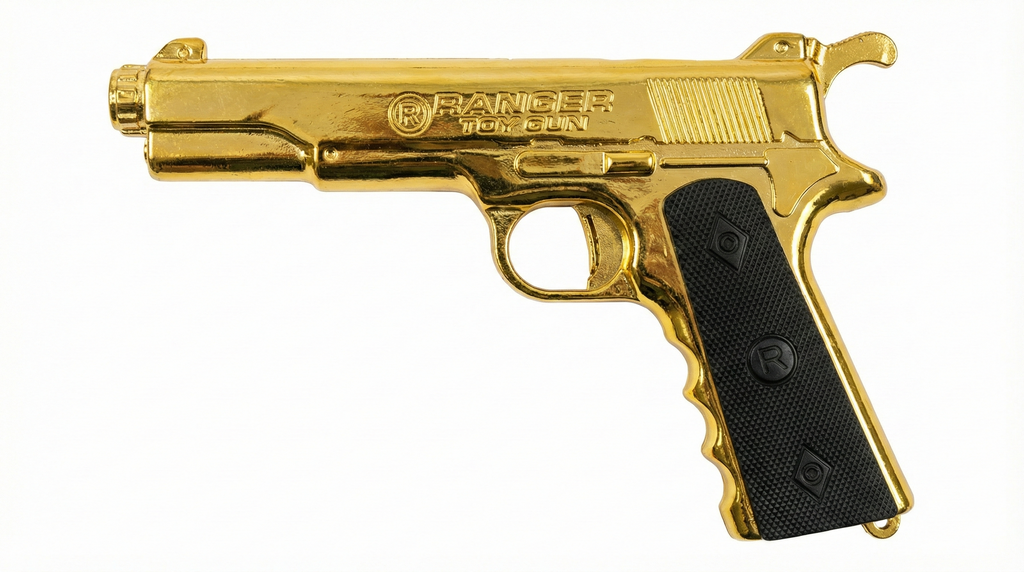 Ranger Metal Sound Gun | Heavy Cork Toy Pistol with Cover