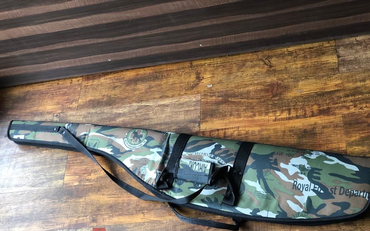 Premium Camouflage Air Rifle Cover - Heavy Duty Padded Carry Bag
