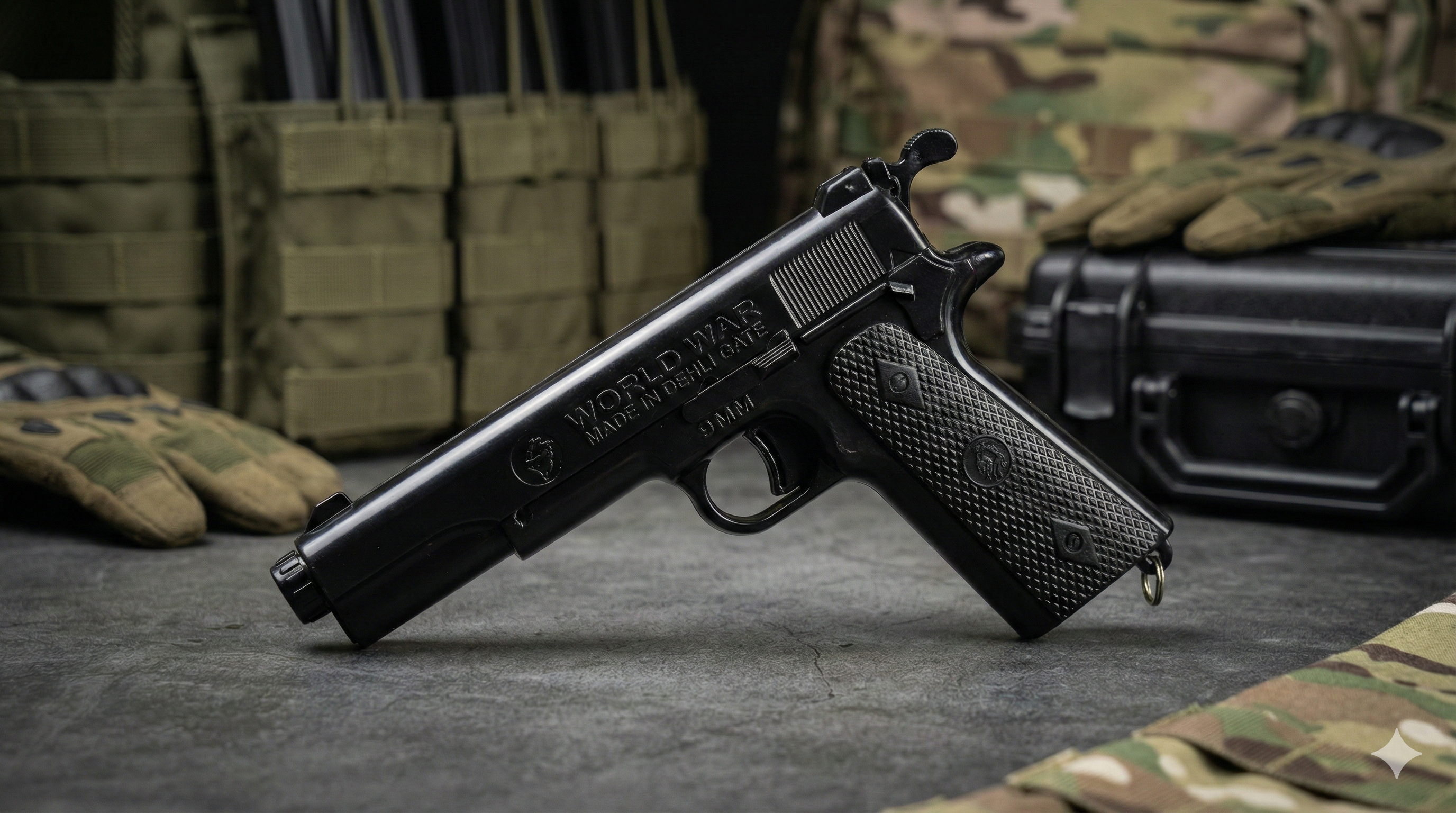 World War Metal Sound Gun | Premium Cork Toy Pistol